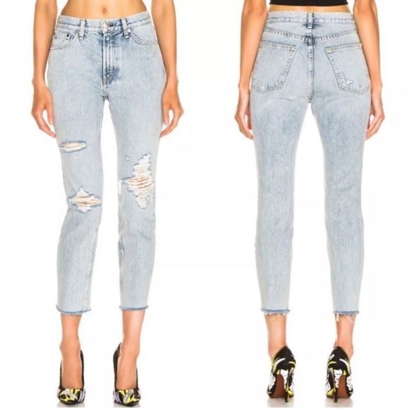 Rag & bone hi rise ankle jeans